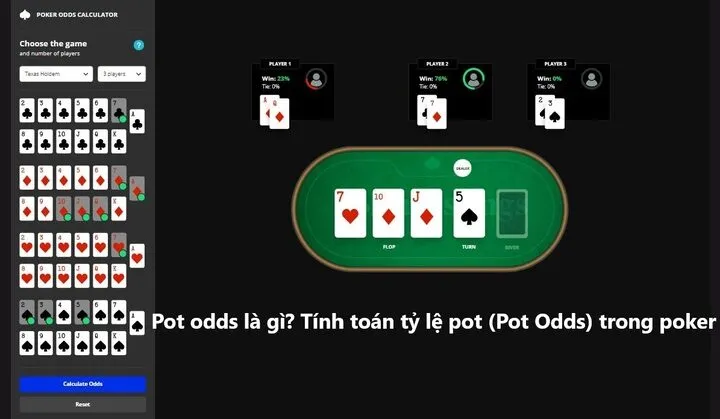 Tỷ lệ cược pot là gì? Tính toán tỷ lệ cược pot poker chi tiết (từ A đến Z) | V9bet.ren